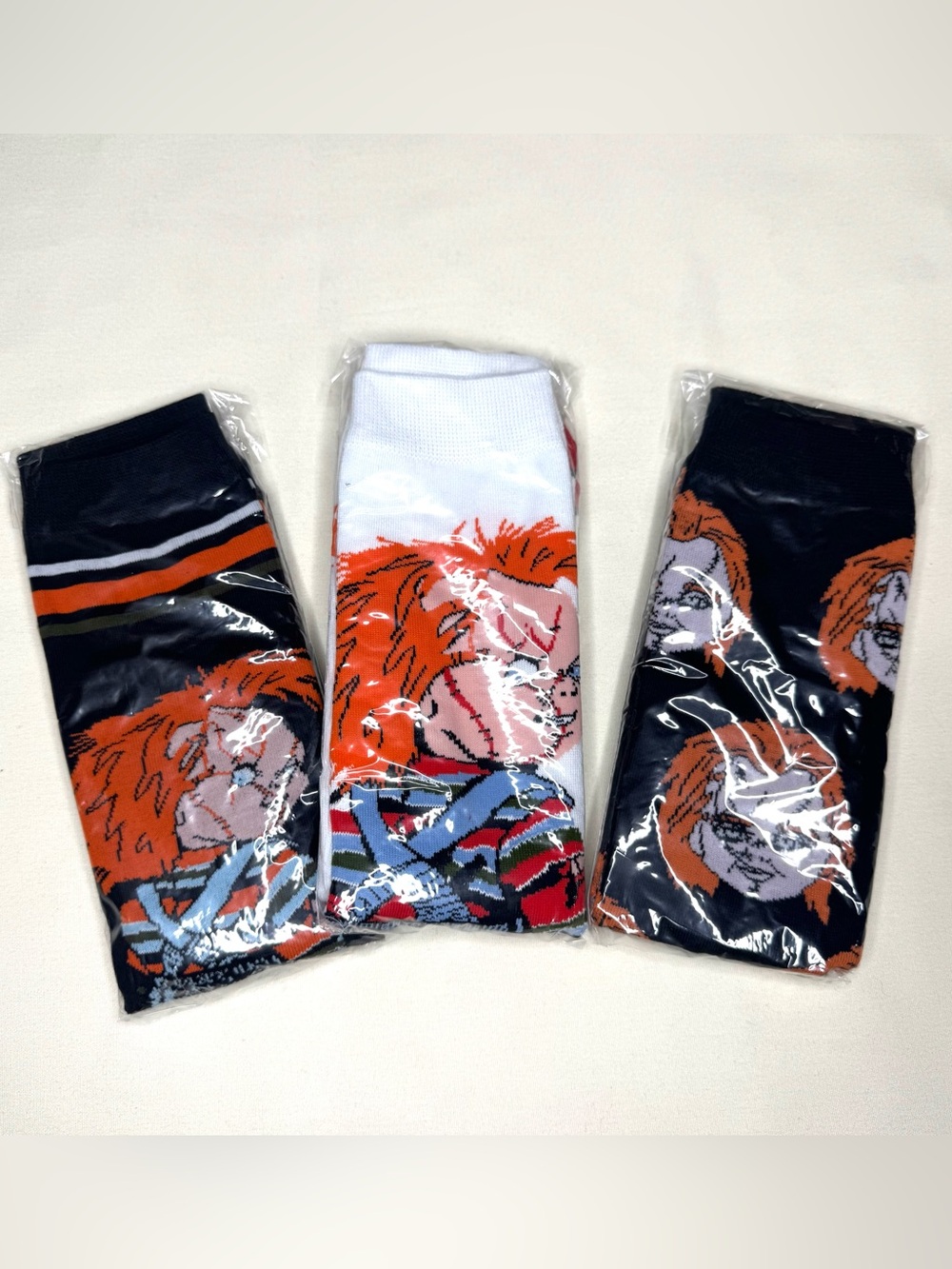 3 Pairs of Chucky 360 design socks